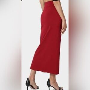 St. John Vibrant Coral Maxi Skirt